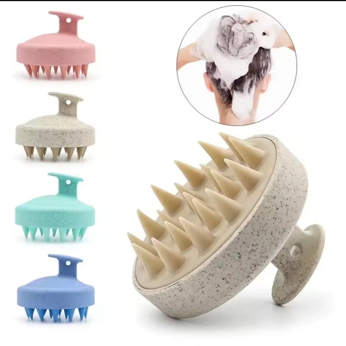Silicone Scalp Massaging Shampoo Brush