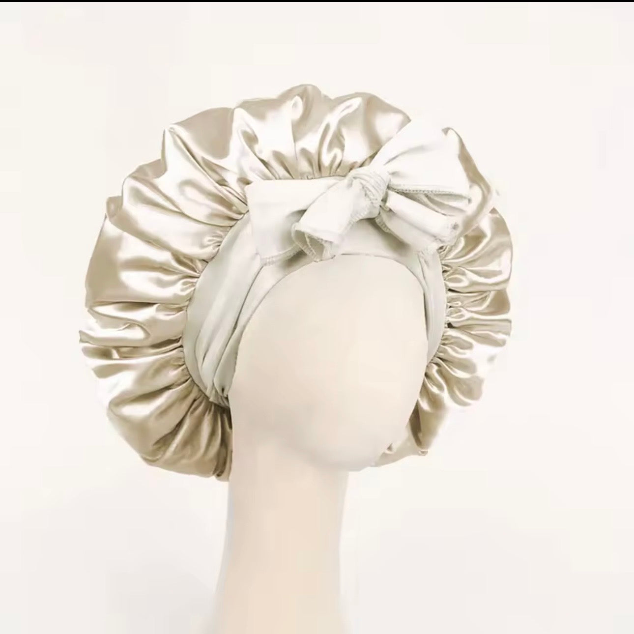 Luxury Satin Silk Sleep Bonnet – Adjustable Anti-Frizz Hair Protection Cap