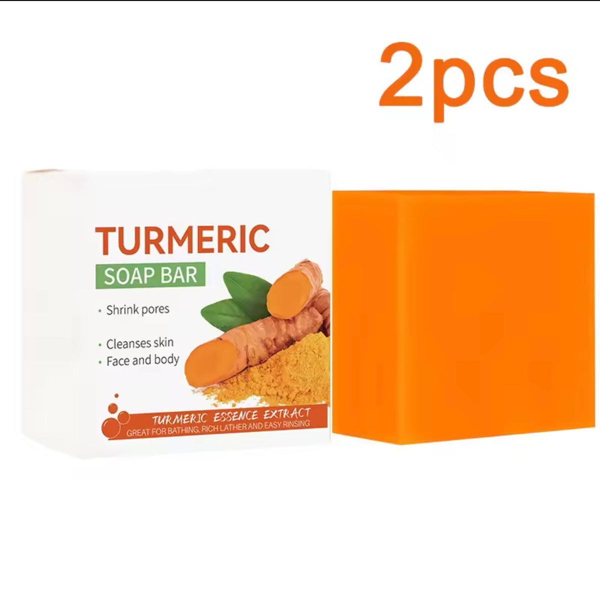 Turmeric Brightening Soap Bar – Natural Skin Cleanser for Face & Body