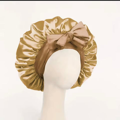 Luxury Satin Silk Sleep Bonnet – Adjustable Anti-Frizz Hair Protection Cap