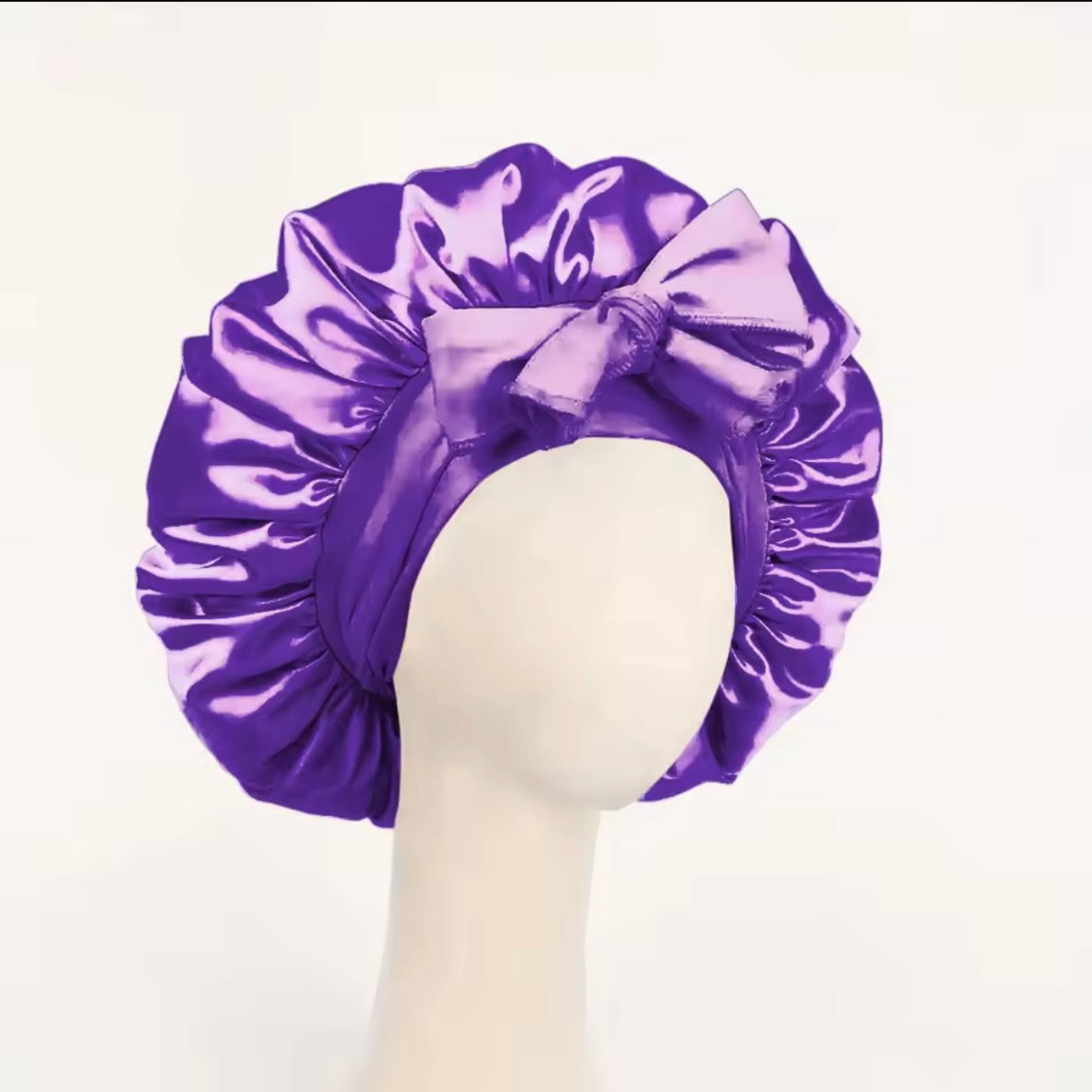 Luxury Satin Silk Sleep Bonnet – Adjustable Anti-Frizz Hair Protection Cap
