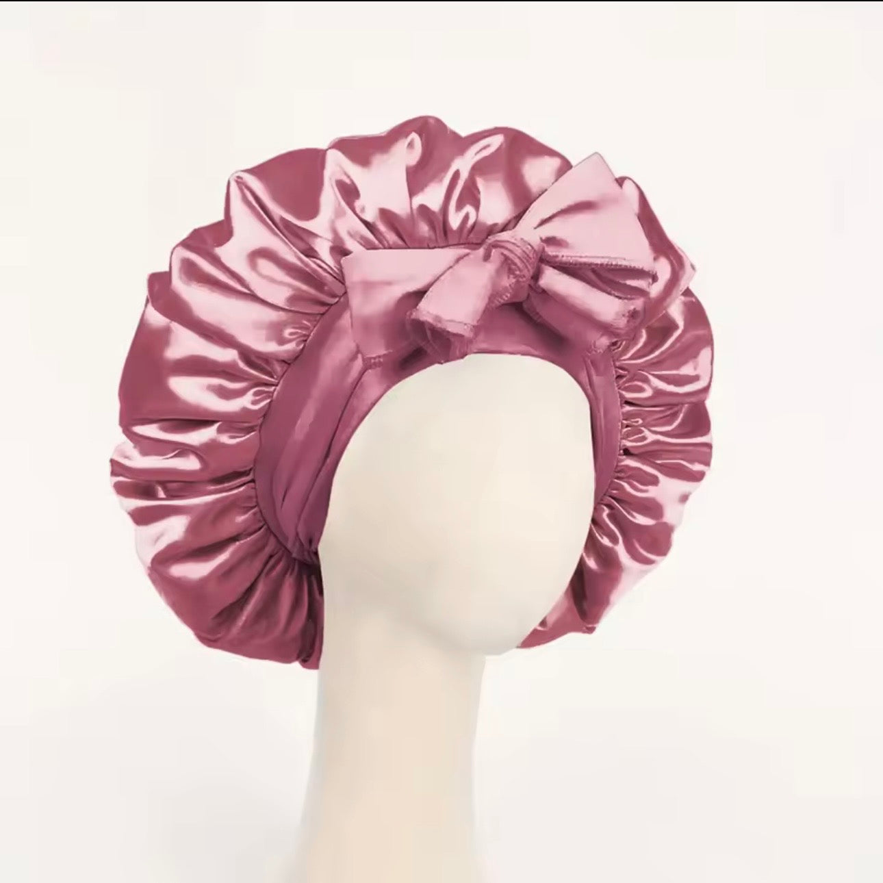 Luxury Satin Silk Sleep Bonnet – Adjustable Anti-Frizz Hair Protection Cap