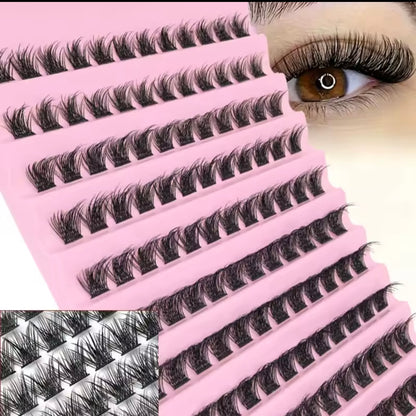 DIY Eyelash Extension Kit – Fluffy Cluster Lashes with Bond & Seal