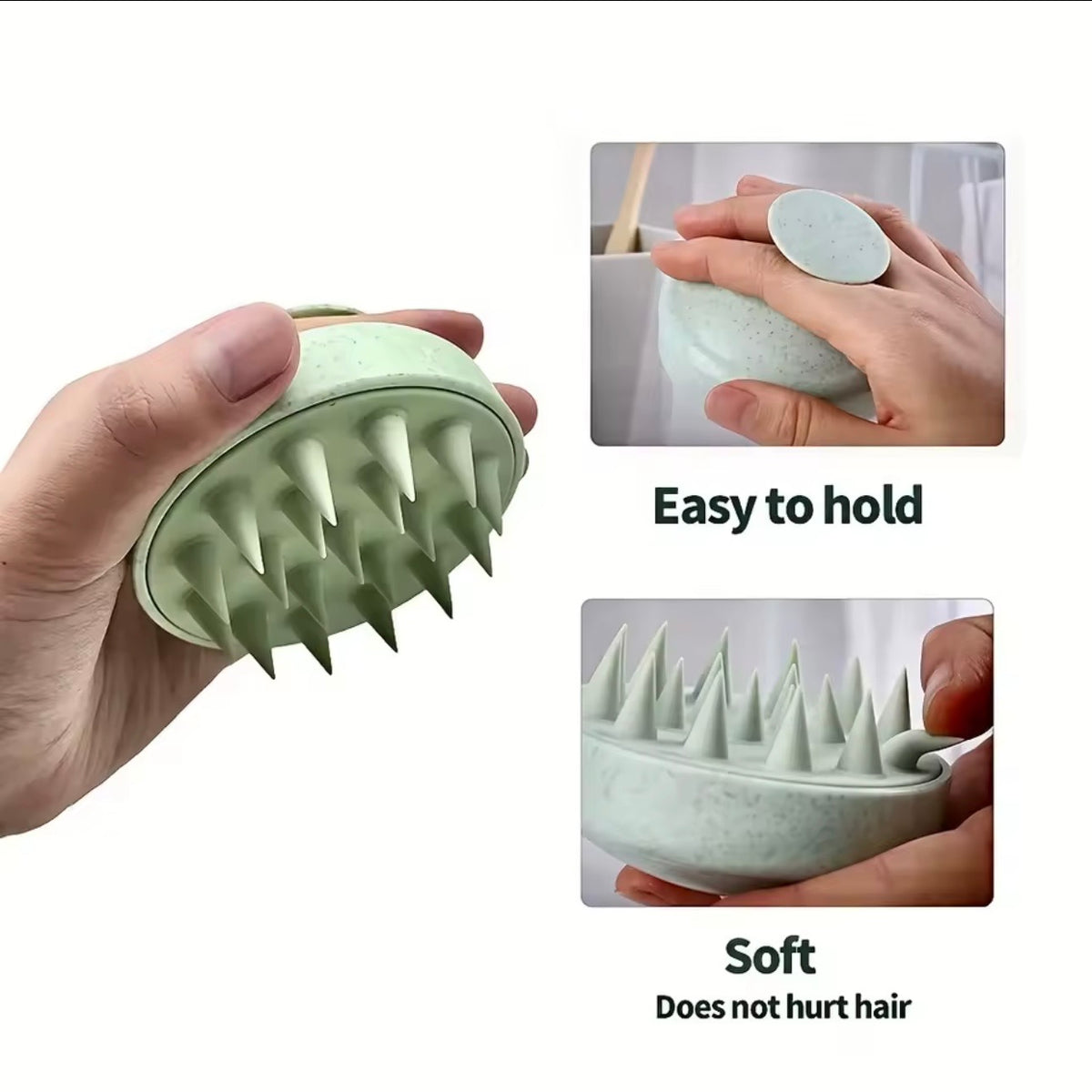 Silicone Scalp Massaging Shampoo Brush