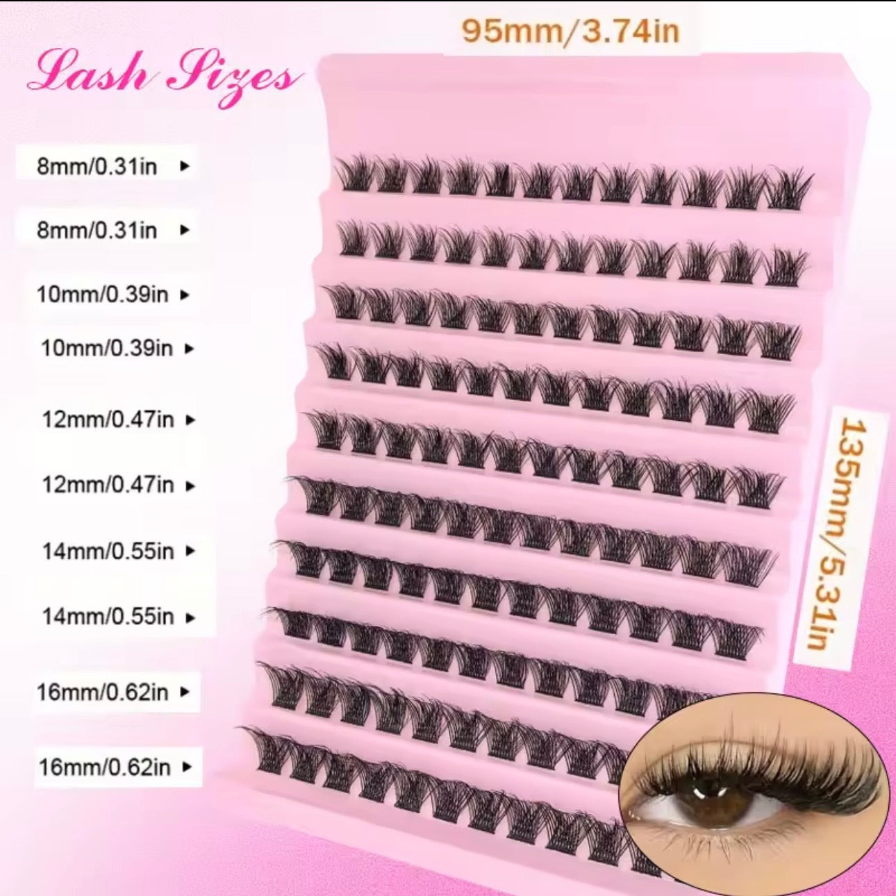 DIY Eyelash Extension Kit – Fluffy Cluster Lashes with Bond & Seal