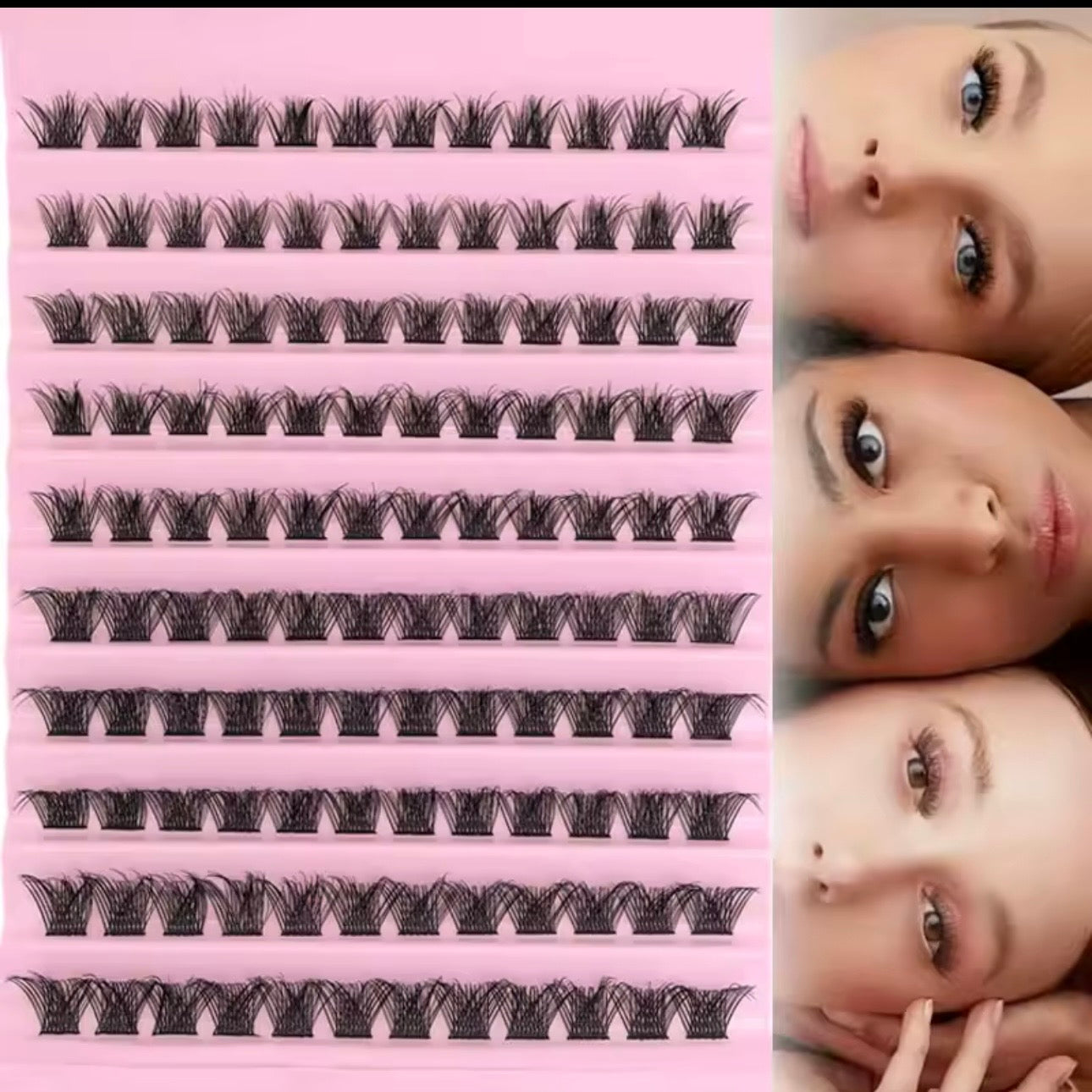 DIY Eyelash Extension Kit – Fluffy Cluster Lashes with Bond & Seal