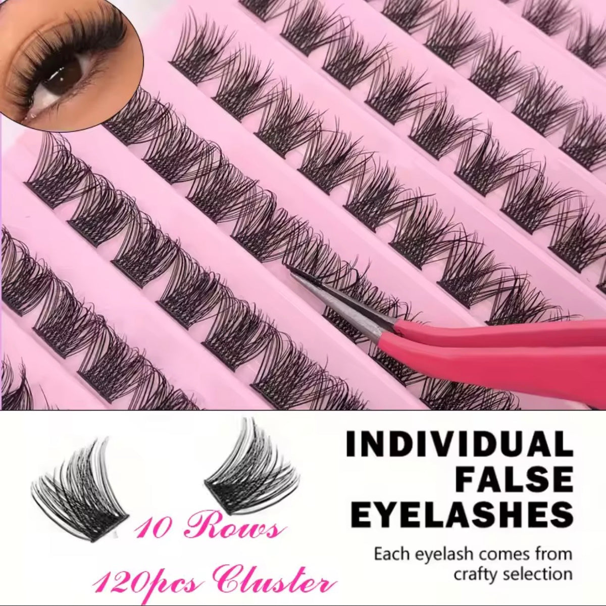 DIY Eyelash Extension Kit – Fluffy Cluster Lashes with Bond & Seal