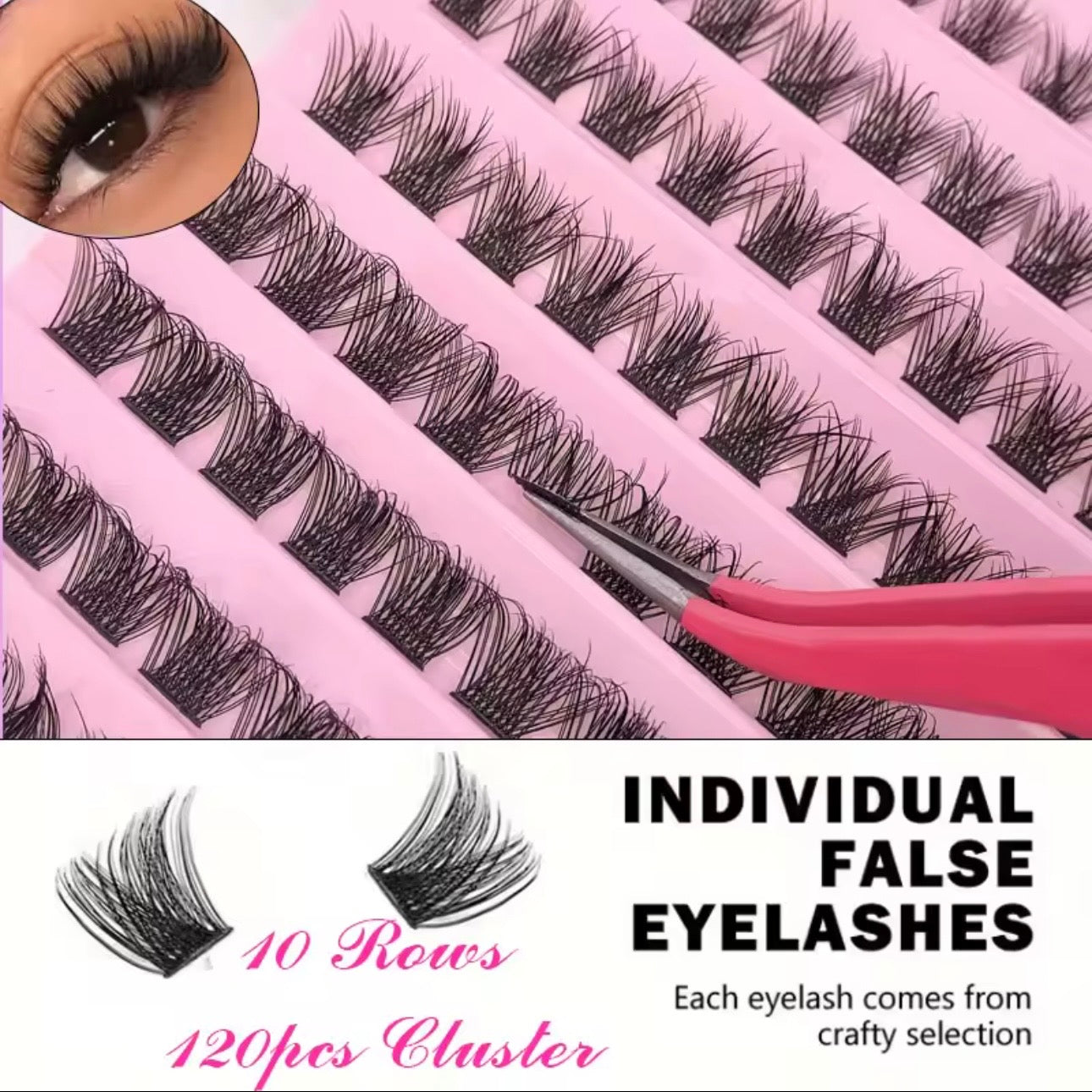 DIY Eyelash Extension Kit – Fluffy Cluster Lashes with Bond & Seal
