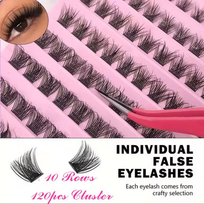 DIY Eyelash Extension Kit – Fluffy Cluster Lashes with Bond & Seal