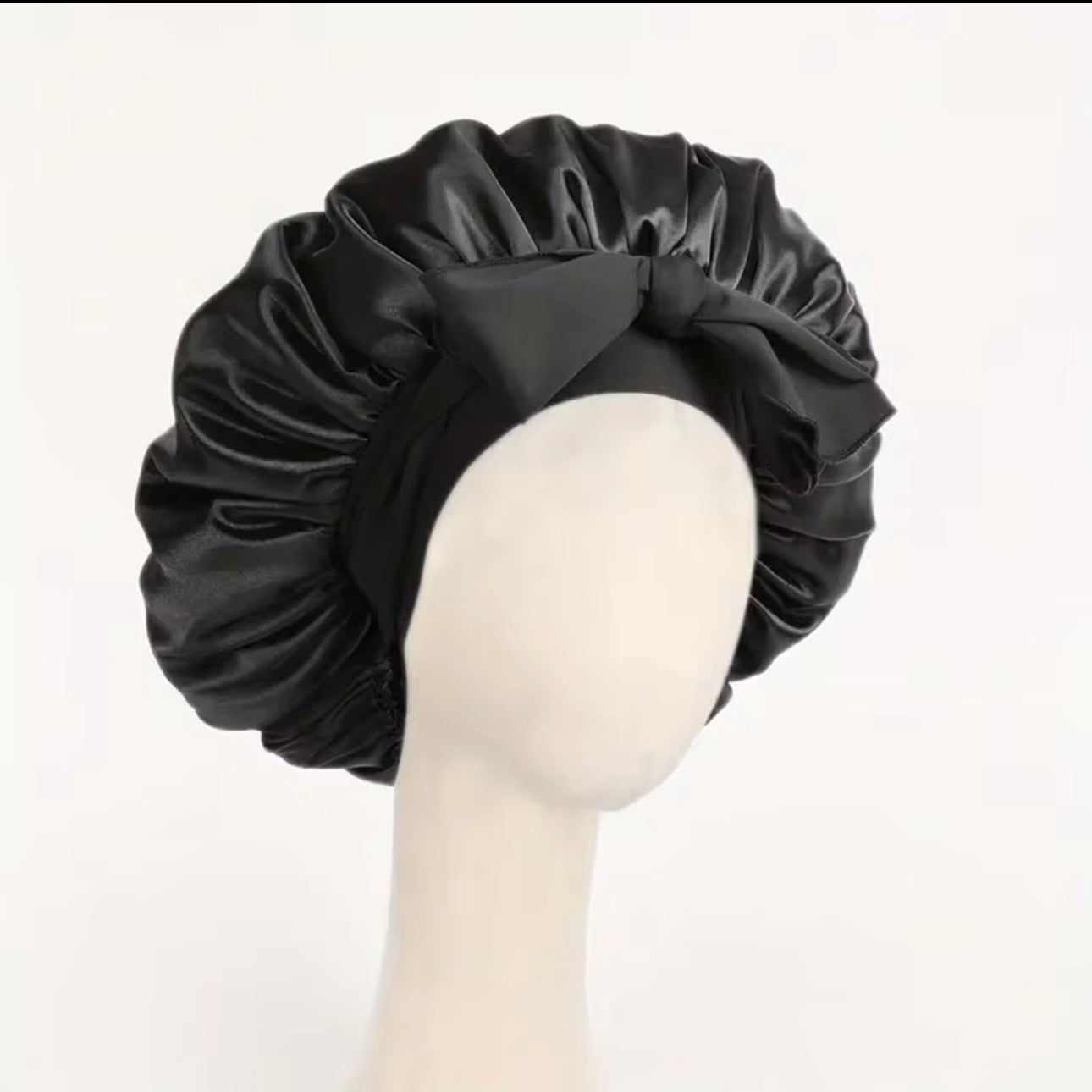 Luxury Satin Silk Sleep Bonnet – Adjustable Anti-Frizz Hair Protection Cap