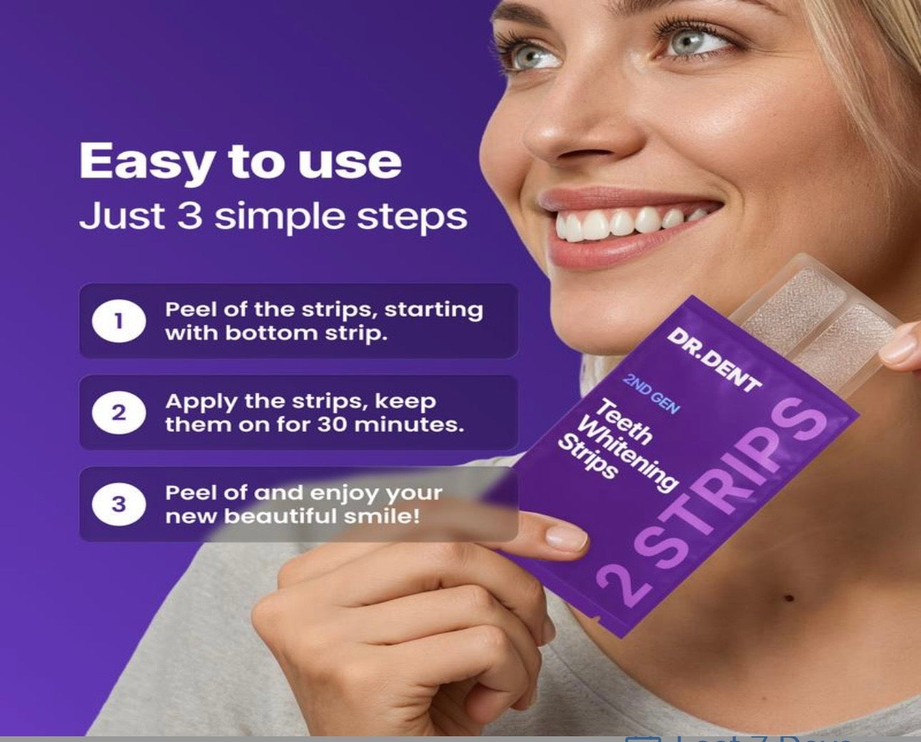 DR dent Purple Teeth Strips | Care for the Enamel Layer, Non-Toxic, Enamel Safe