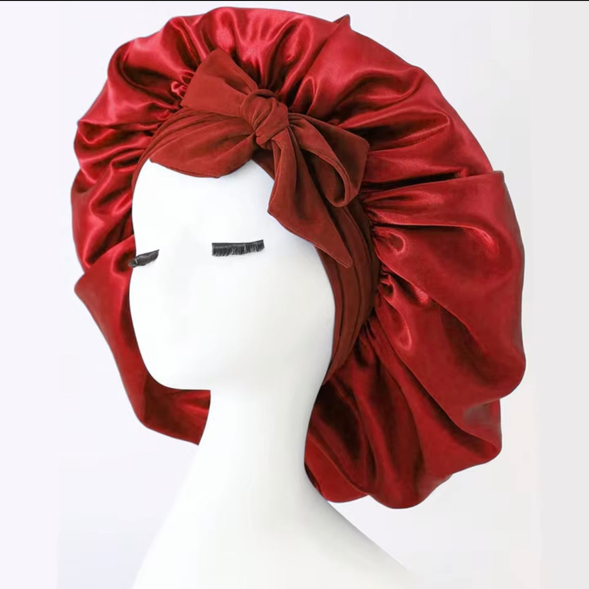 Luxury Satin Silk Sleep Bonnet – Adjustable Anti-Frizz Hair Protection Cap