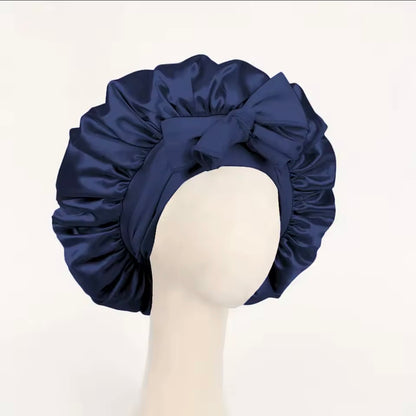 Luxury Satin Silk Sleep Bonnet – Adjustable Anti-Frizz Hair Protection Cap