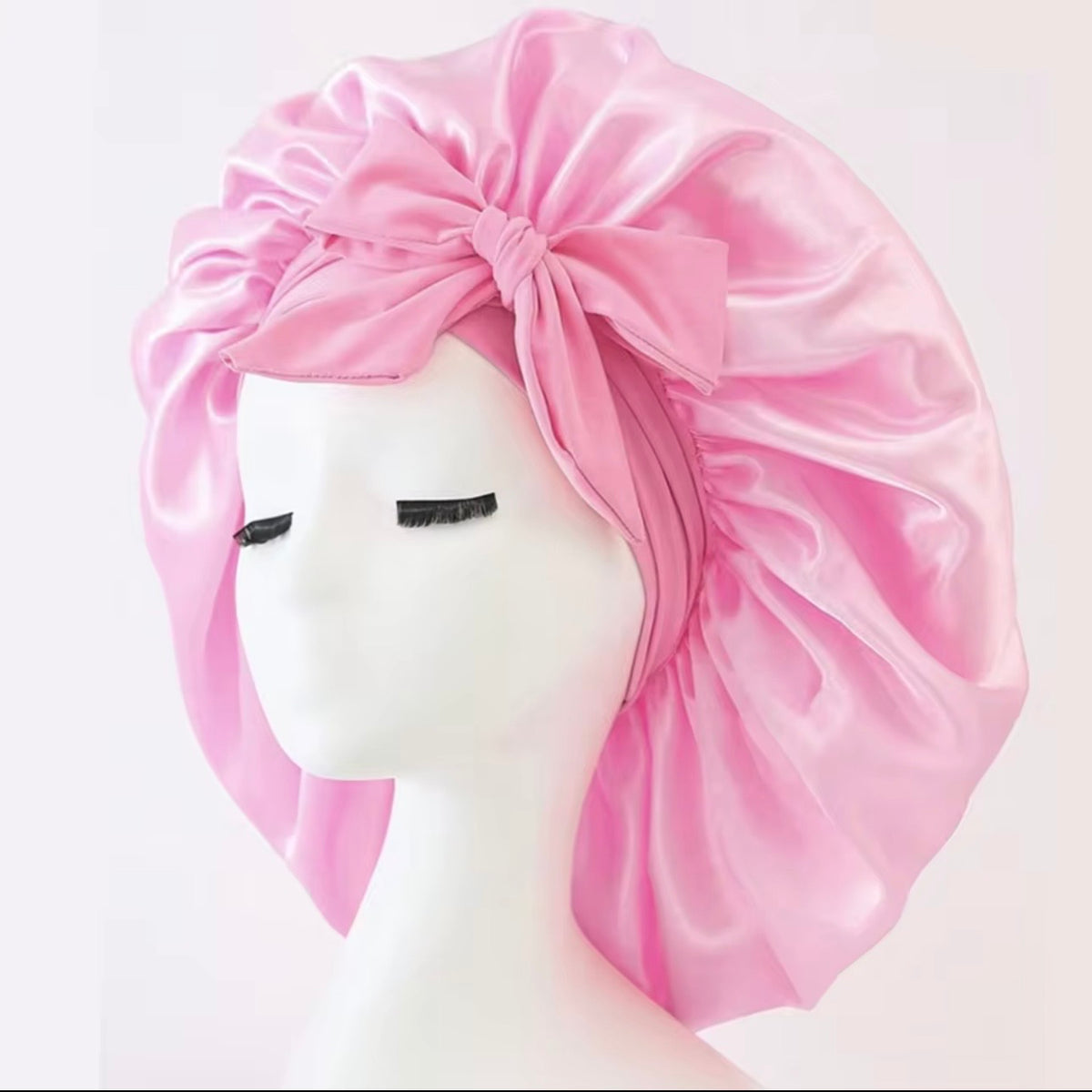 Luxury Satin Silk Sleep Bonnet – Adjustable Anti-Frizz Hair Protection Cap