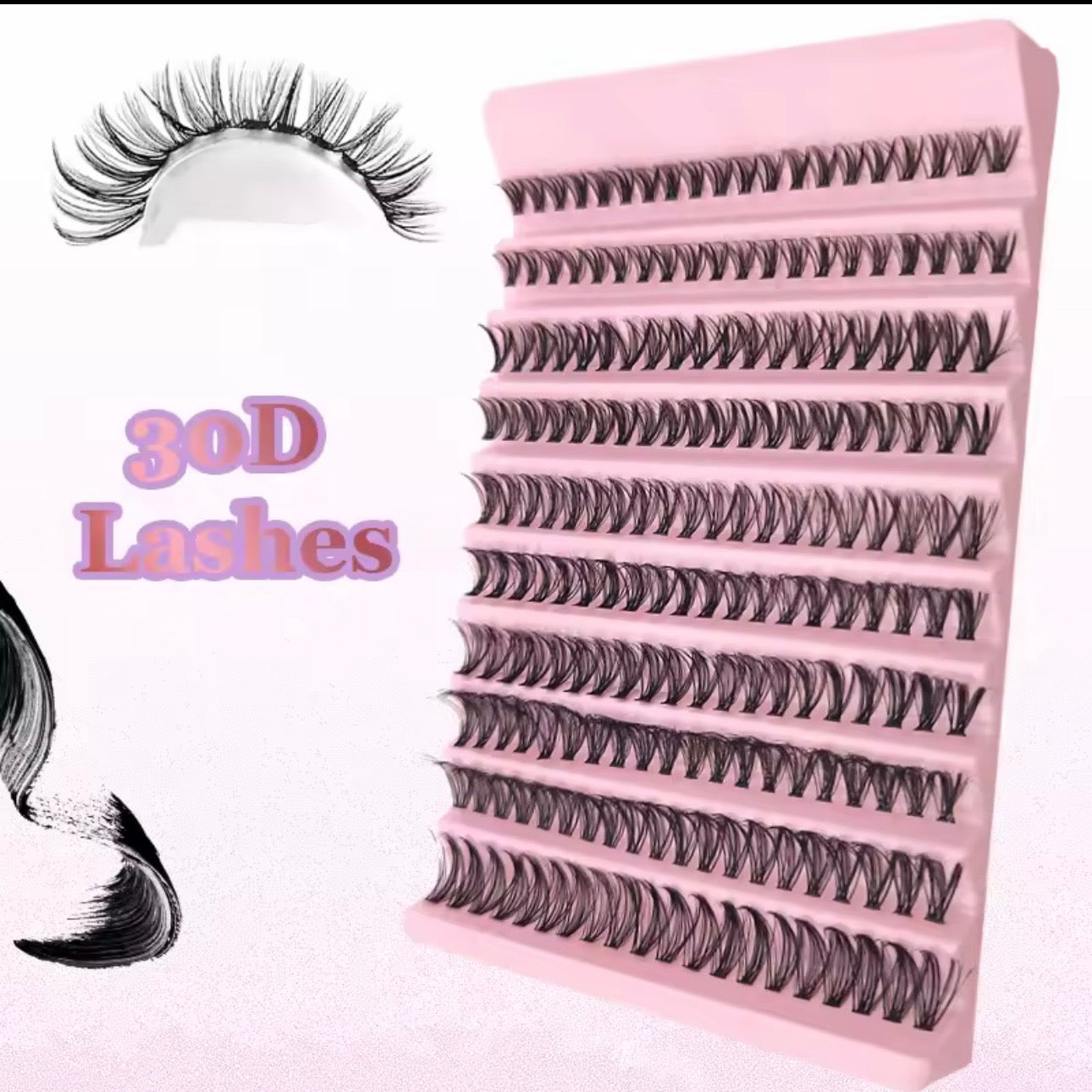 DIY Eyelash Extension Kit – Fluffy Cluster Lashes with Bond & Seal